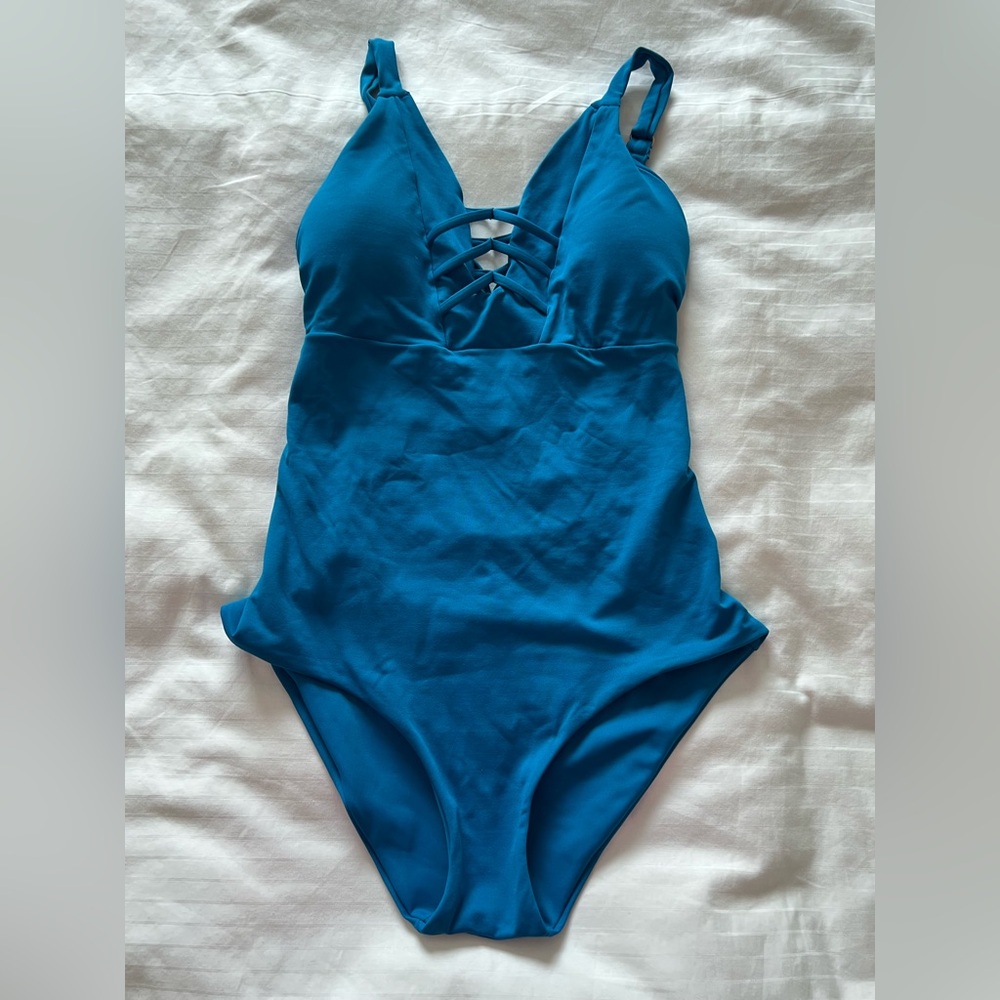 Chic Blue Women's One Piece Swimsuit